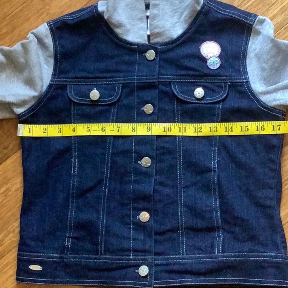 American Girl Hooded Denim Jacket - Picture 7 of 9